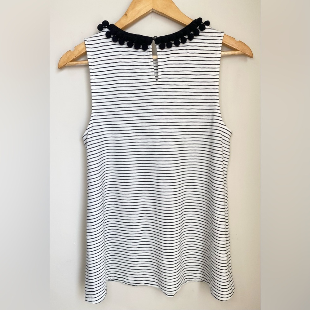 Boden White and Black Striped Sleeveless Beach Top - Picture 4 of 8